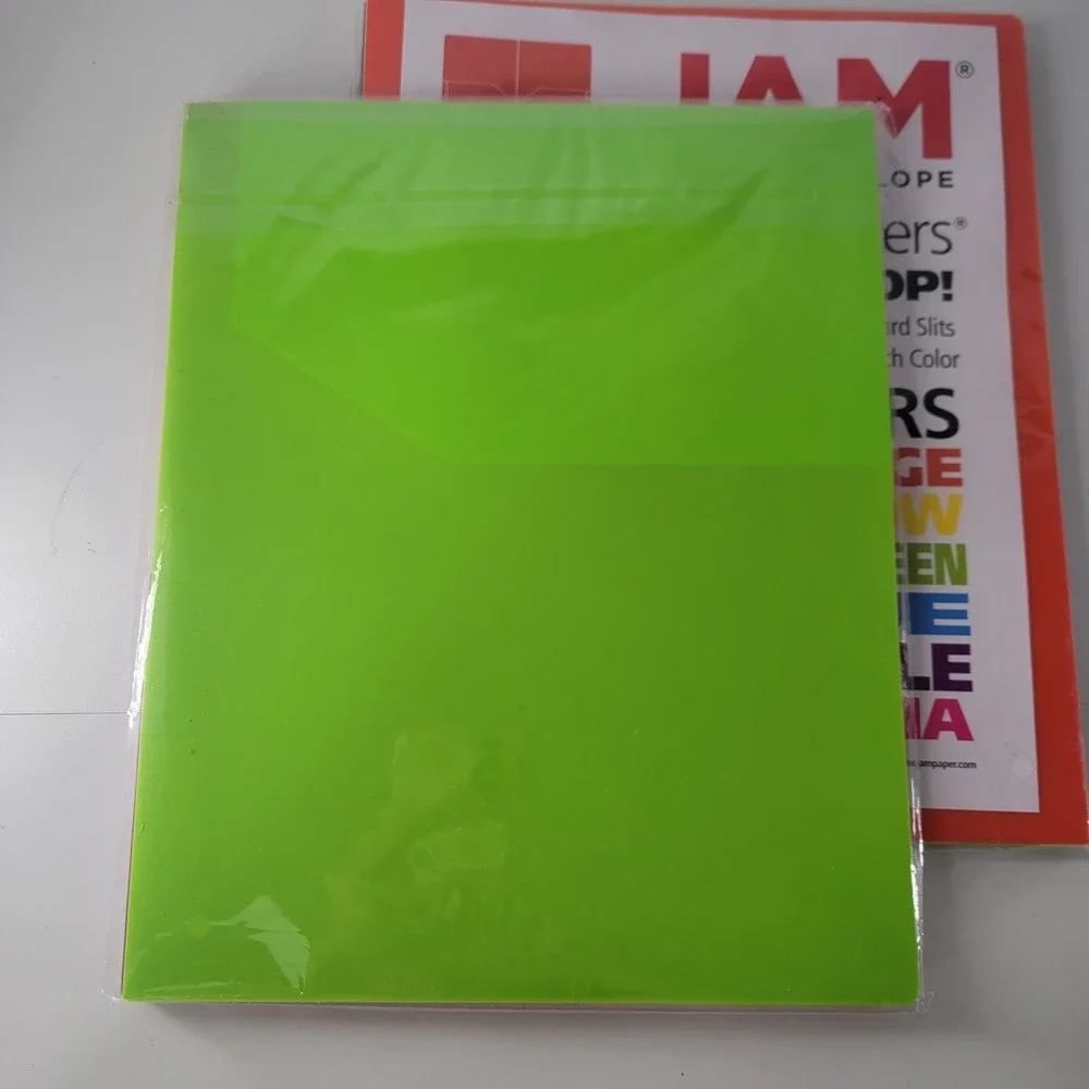 JAM 2 Pocket Plastic Folders 2PACK‎ x 6 FOLDER 9.5 x 11.5 Inch